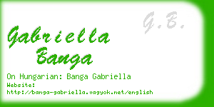 gabriella banga business card